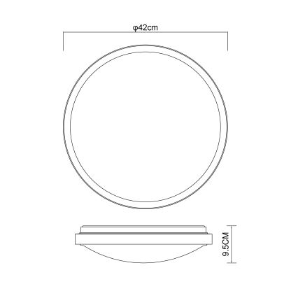 Globo - Plafoniera LED LED/24W/230V 3000/4500/6000K diametro 42 cm