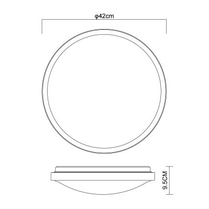 Globo - Plafoniera LED LED/24W/230V 3000/4500/6000K diametro 42 cm