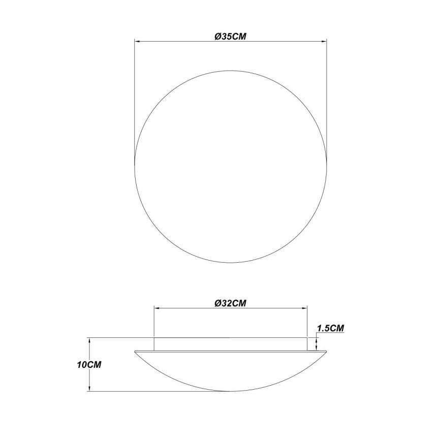 Globo - Plafoniera LED 24W/230V 3000K Ø 35 cm