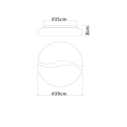 Globo - Plafoniera LED LED/24W/230V 3000/4200/6000K diametro 39 cm