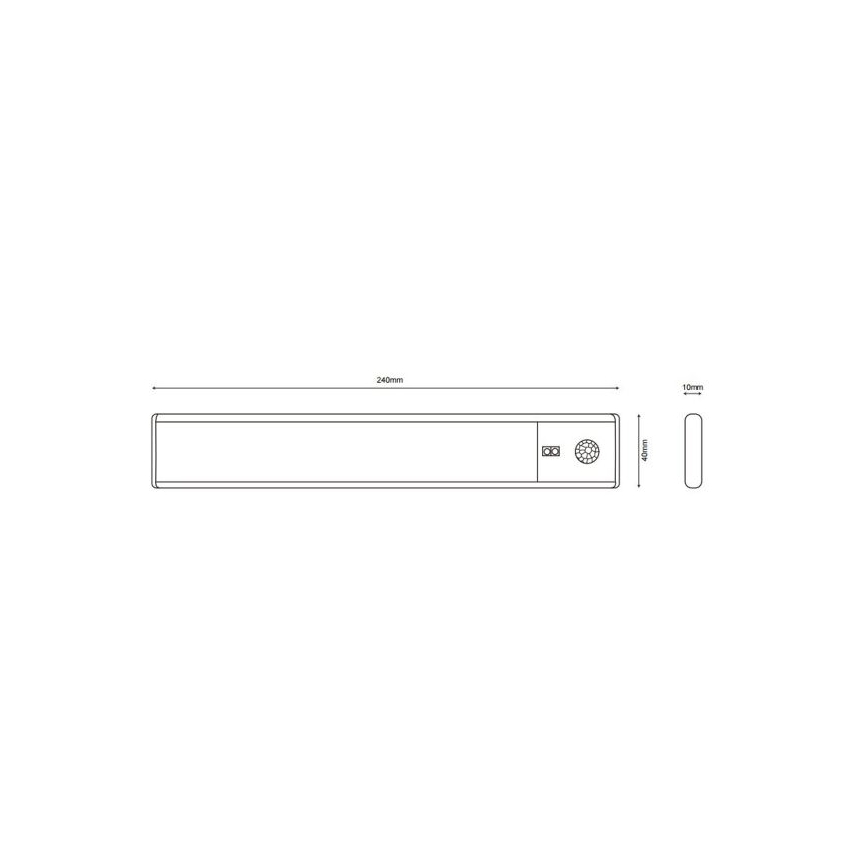 Globo - Lampada LED ricaricabile dimmerabile da incasso LED/1,4W/5V 4000K 1100 mAh 24 cm