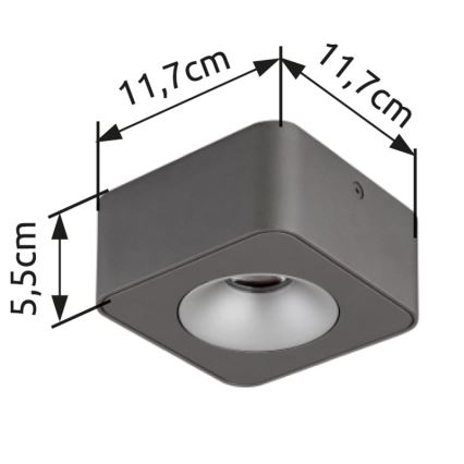 Globo - Plafoniera LED LED/6,5W/230V 11,7x11,7 cm