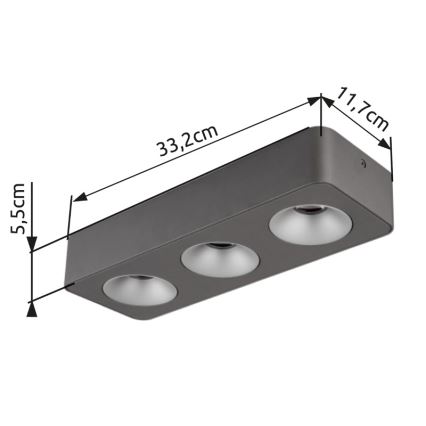 Globo - Plafoniera LED LED/14W/230V 11,7x33,2 cm