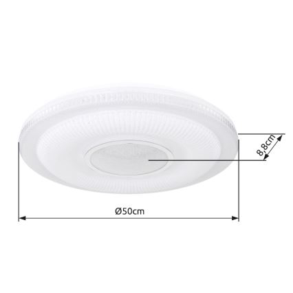 Globo - Plafoniera LED dimmerabile LED/30W/230V 3000-6500K diametro 50 cm bianco Wi-Fi Tuya + telecomando