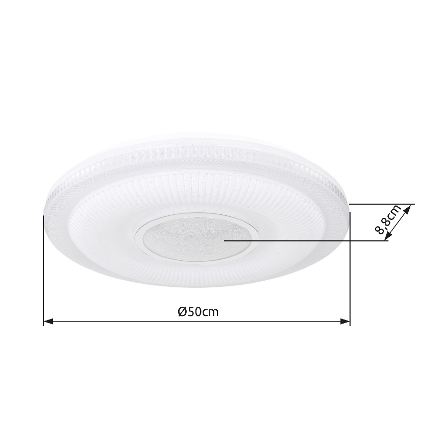 Globo - Plafoniera LED dimmerabile LED/30W/230V 3000-6500K diametro 50 cm bianco Wi-Fi Tuya + telecomando