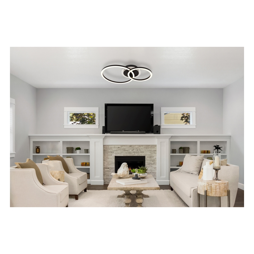 Globo - Lampada da soffitto LED LED/30W/230V 2700/4500/6500K Ø 33x50 cm nero