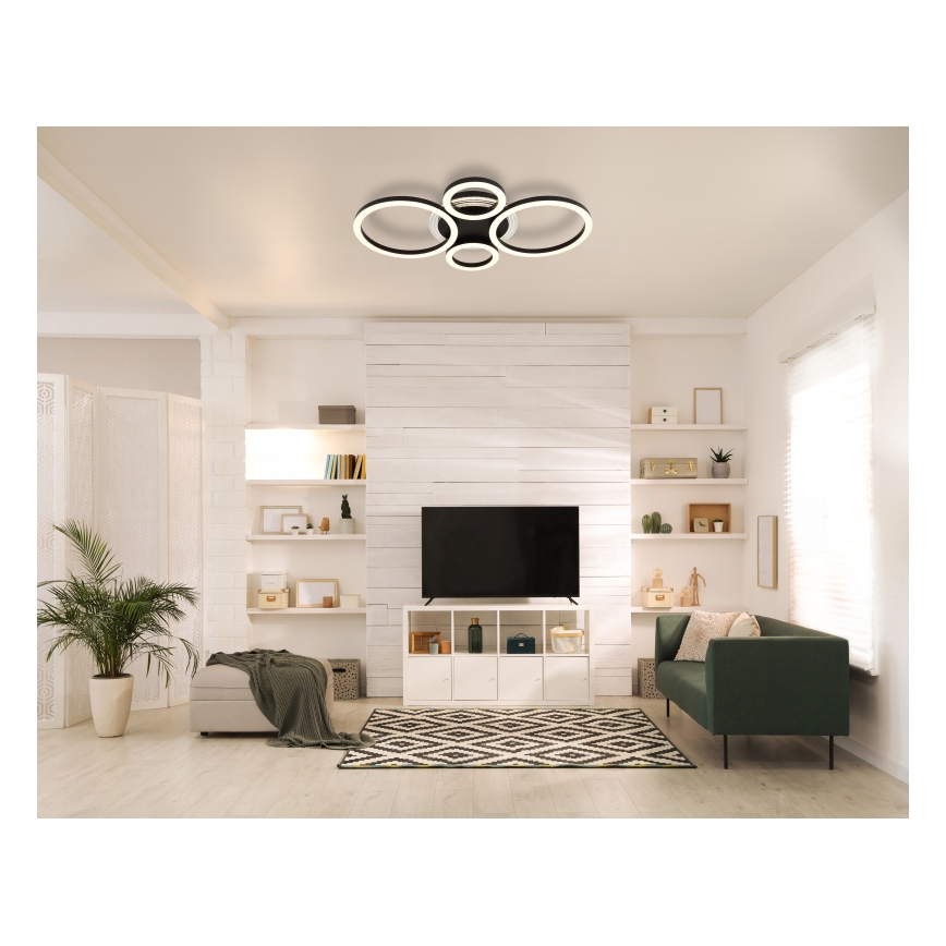 Globo - Lampada da soffitto LED LED/40W/230V 2700/4500/6500K Ø 35,5x53 cm nero
