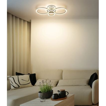 Globo - Plafoniera LED 40 W, 230 V, 2700/4500/6500 K, Ø 35,5 × 53 cm, ottone