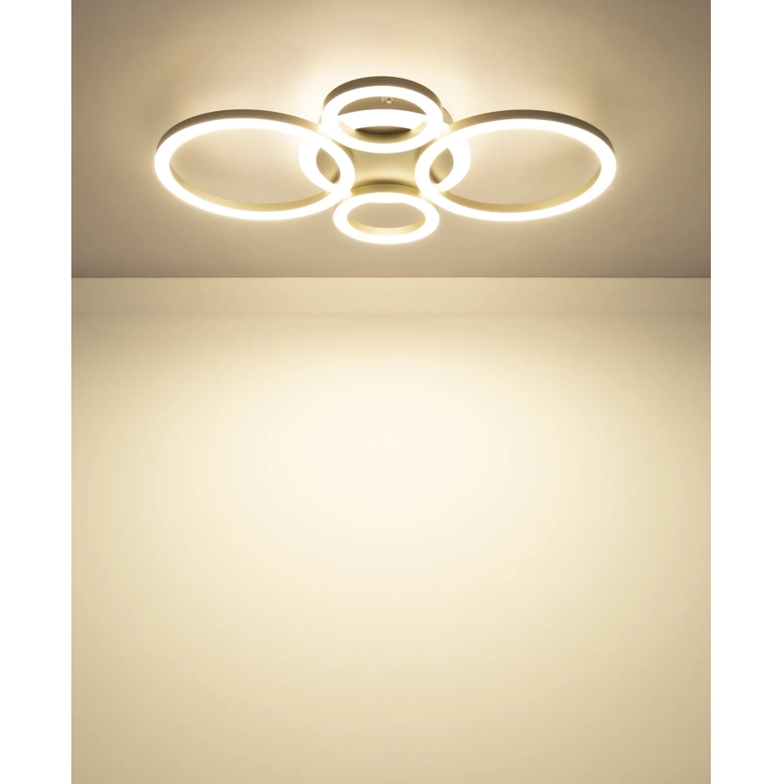 Globo - Plafoniera LED 40 W, 230 V, 2700/4500/6500 K, Ø 35,5 × 53 cm, ottone