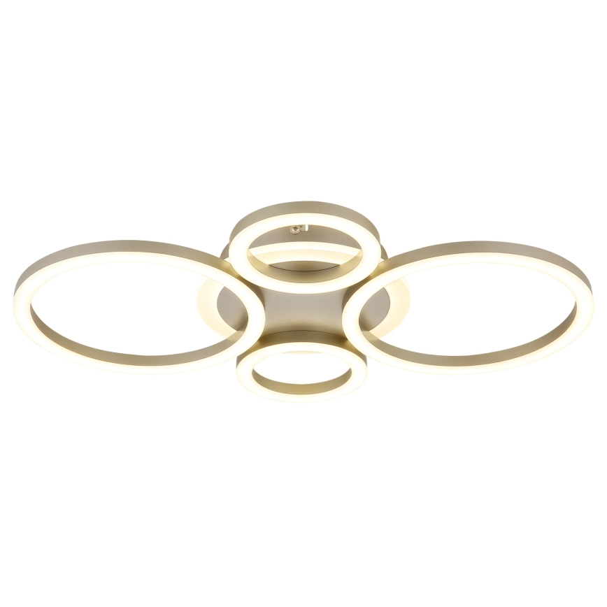 Globo - Plafoniera LED 40 W, 230 V, 2700/4500/6500 K, Ø 35,5 × 53 cm, ottone