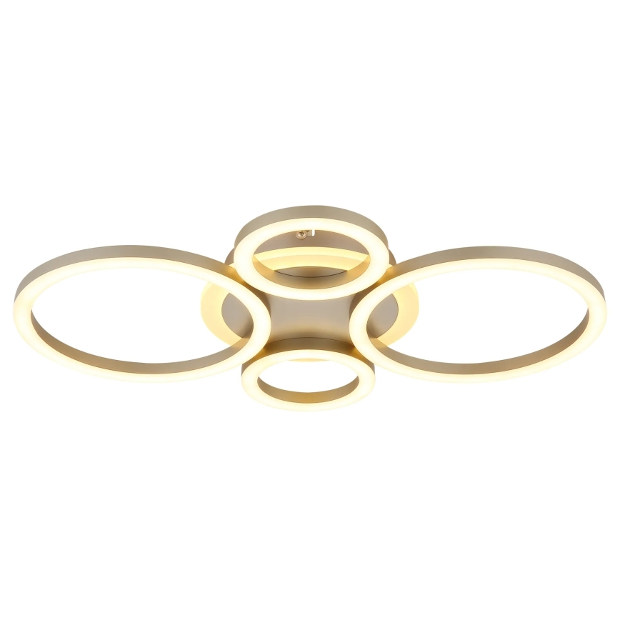 Globo - Plafoniera LED 40 W, 230 V, 2700/4500/6500 K, Ø 35,5 × 53 cm, ottone