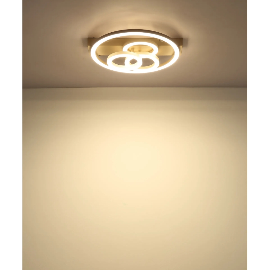 Globo - Plafoniera dimmerabile a LED/40W/230V 2700-6500K Ø 35x33 cm ottone + telecomando