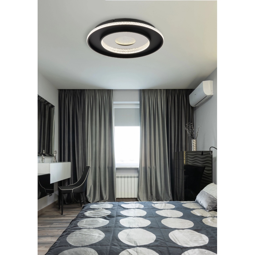 Globo - Lampada da soffitto dimmerabile LED/30W/230V 2700-6500K diam. 52,5 cm nero + telecomando