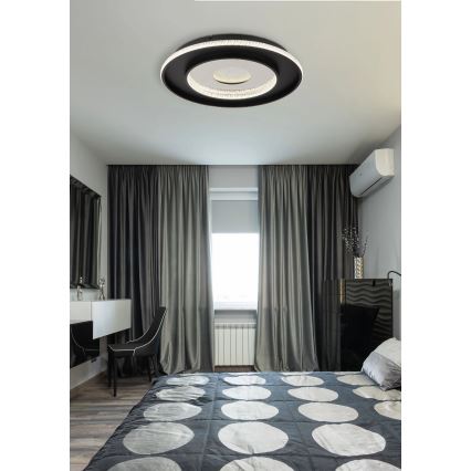 Globo - Plafoniera LED dimmerabile LED/30W/230V 2700-6500K diametro 52,5 cm nero + telecomando
