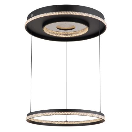 Globo - Lampadario LED dimmerabile su cavo LED/54W/230V 2700-6500K diam. 60 cm nero + telecomando