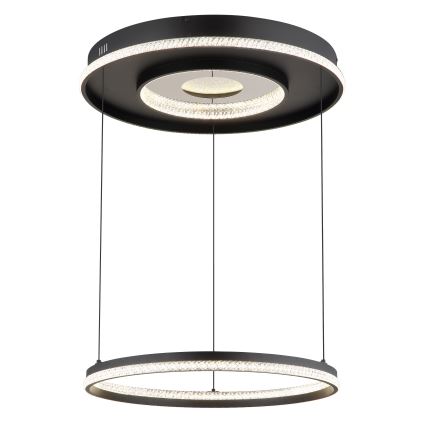 Globo - Lampadario LED dimmerabile su cavo LED/54W/230V 2700-6500K diam. 60 cm nero + telecomando