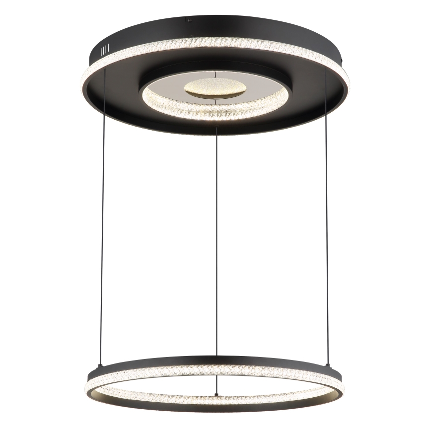 Globo - Lampadario LED dimmerabile su cavo LED/54W/230V 2700-6500K diam. 60 cm nero + telecomando