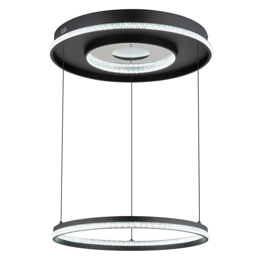 Globo - Lampadario LED dimmerabile su cavo LED/54W/230V 2700-6500K diam. 60 cm nero + telecomando