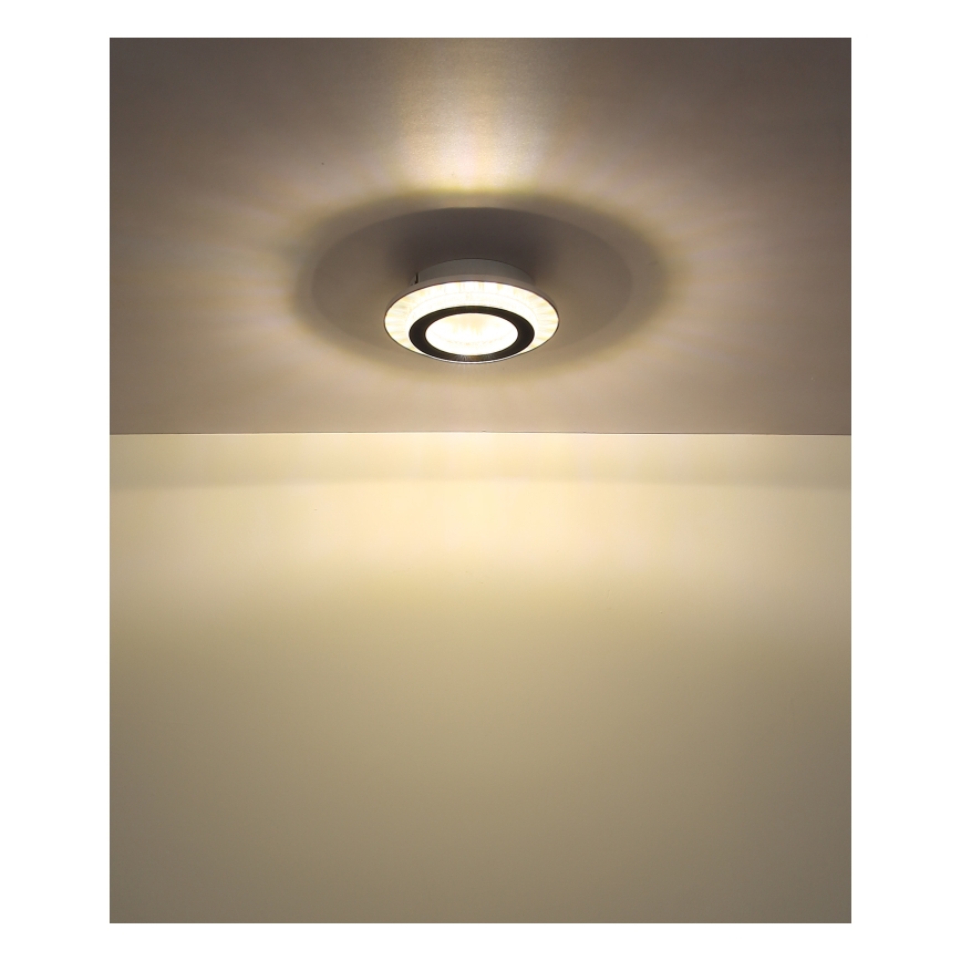 Globo - Plafoniera LED 12W 230V, 3 temperature di colore (3000/4000/6500K), diam. 20 cm, bianco