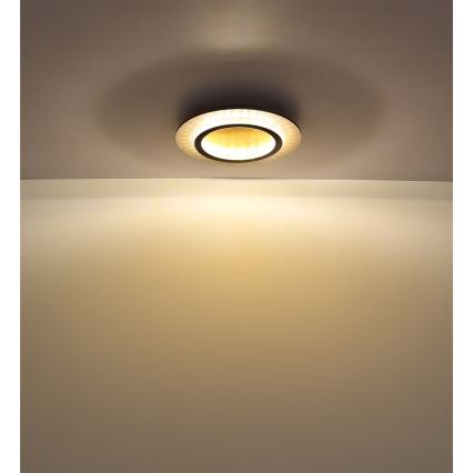 Globo - Plafoniera LED/24W/230V 3000/4000/6500K Ø 35 cm nera