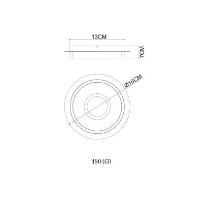 Globo - Plafoniera LED 8W/230V 3000K Ø 16 cm