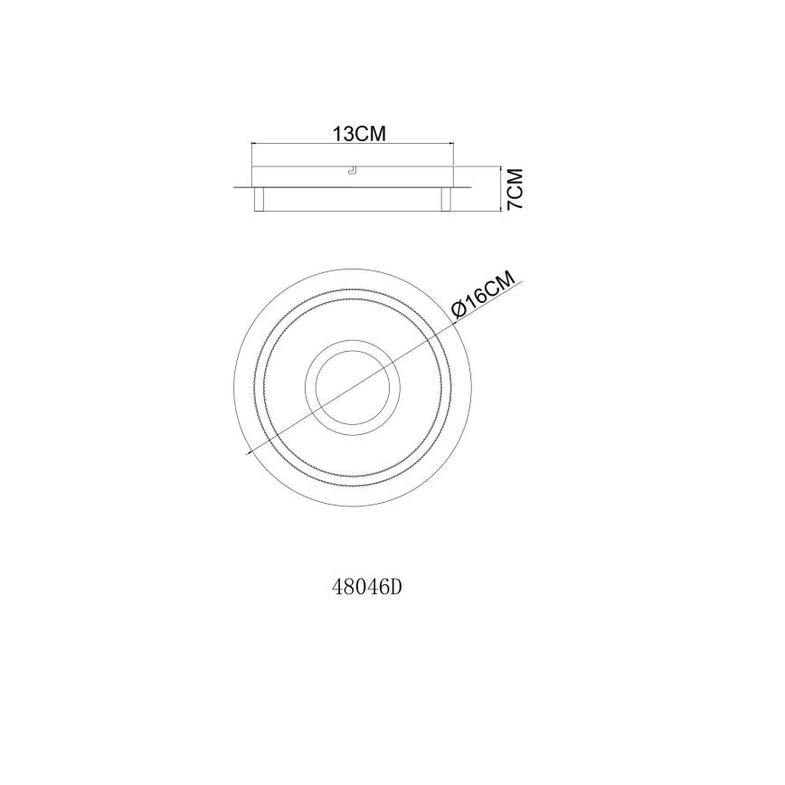 Globo - Plafoniera LED 8W/230V 3000K Ø 16 cm