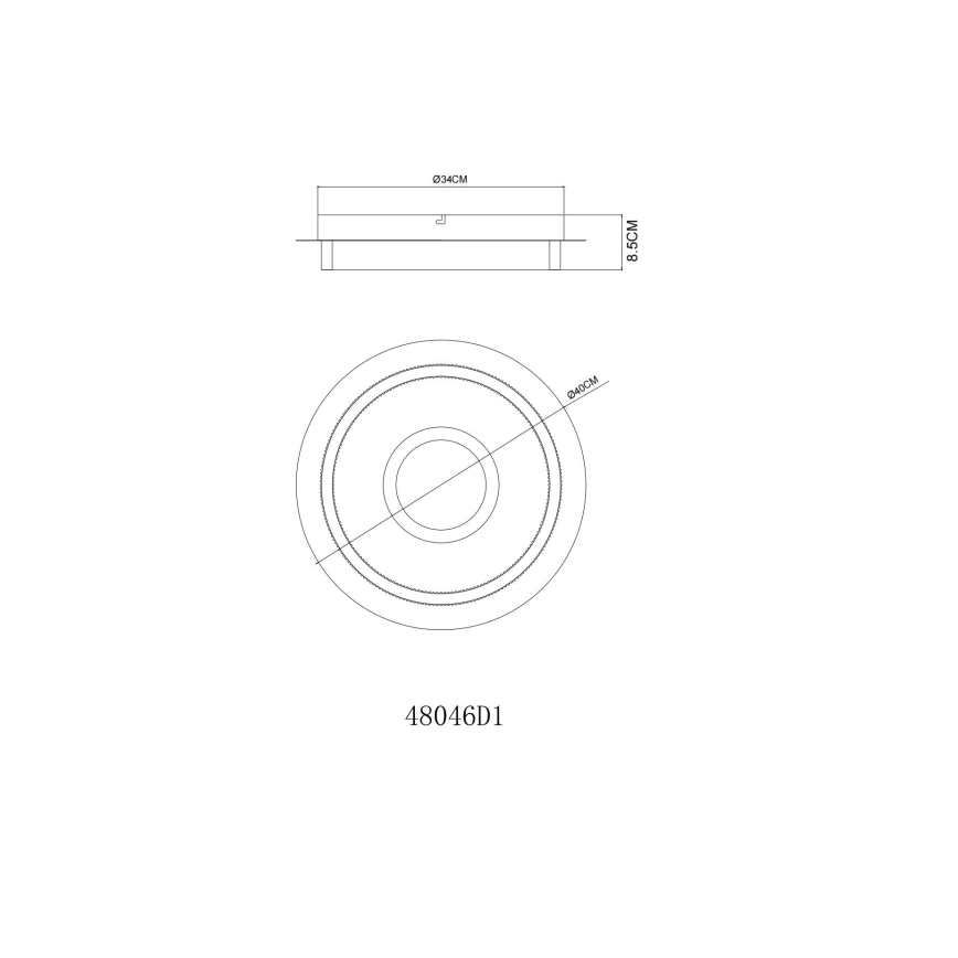 Globo - Plafoniera LED 24W/230V 3000K, diametro 40 cm