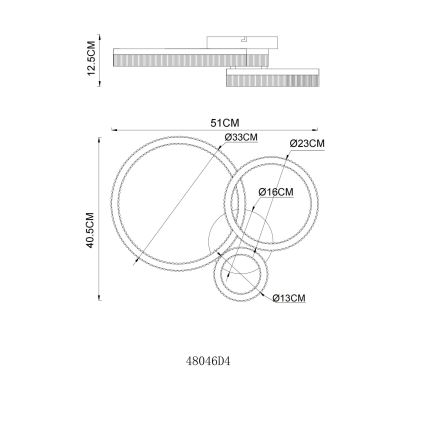 Globo - plafoniera LED 24W/230V 3000K 40,5x51 cm