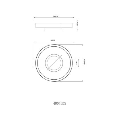 Globo - Plafoniera LED/18W/230V 3000K 33x36 cm