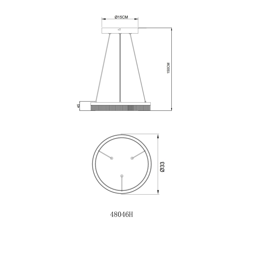 Globo - Lampadario LED sospeso con cavo LED/16W/230V 3000K