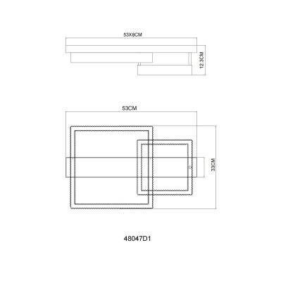 Globo - Plafoniera LED/24W/230V 3000K 33x53 cm