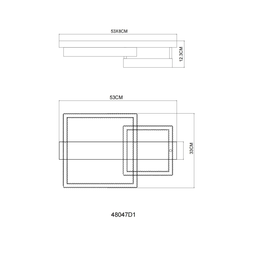 Globo - Plafoniera LED/24W/230V 3000K 33x53 cm