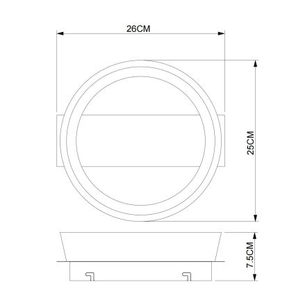 Globo - Plafoniera LED 12W/230V 3000K 26x25 cm