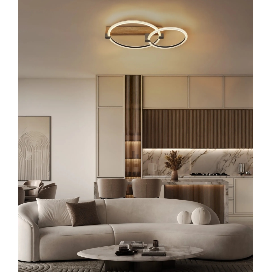 Globo - Plafoniera LED/24W/230V 3000K 58x38 cm beige
