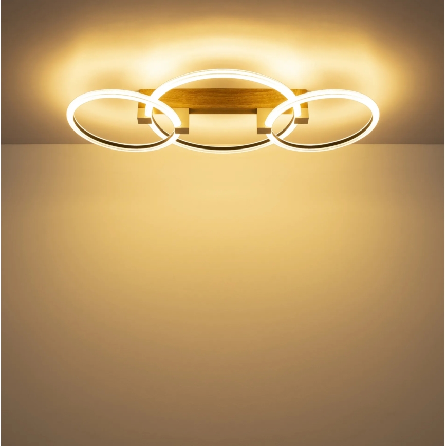 Globo - Plafoniera LED/40W/230V 3000K 76,1x38 cm marrone