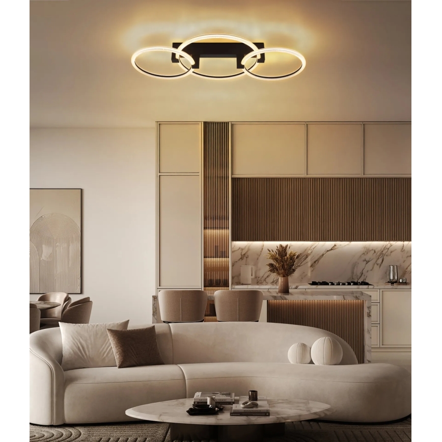 Globo - Lampada da soffitto a LED/40W/230V 3000K 76,1x38 cm nera