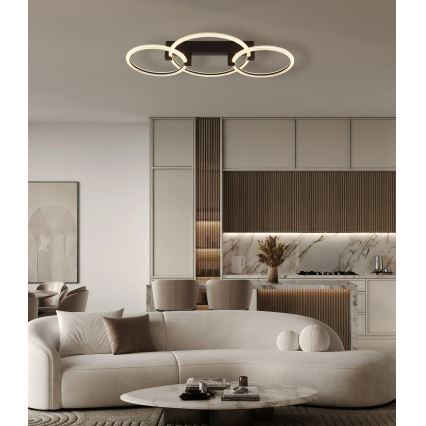 Globo - Lampada da soffitto a LED/40W/230V 3000K 76,1x38 cm nera