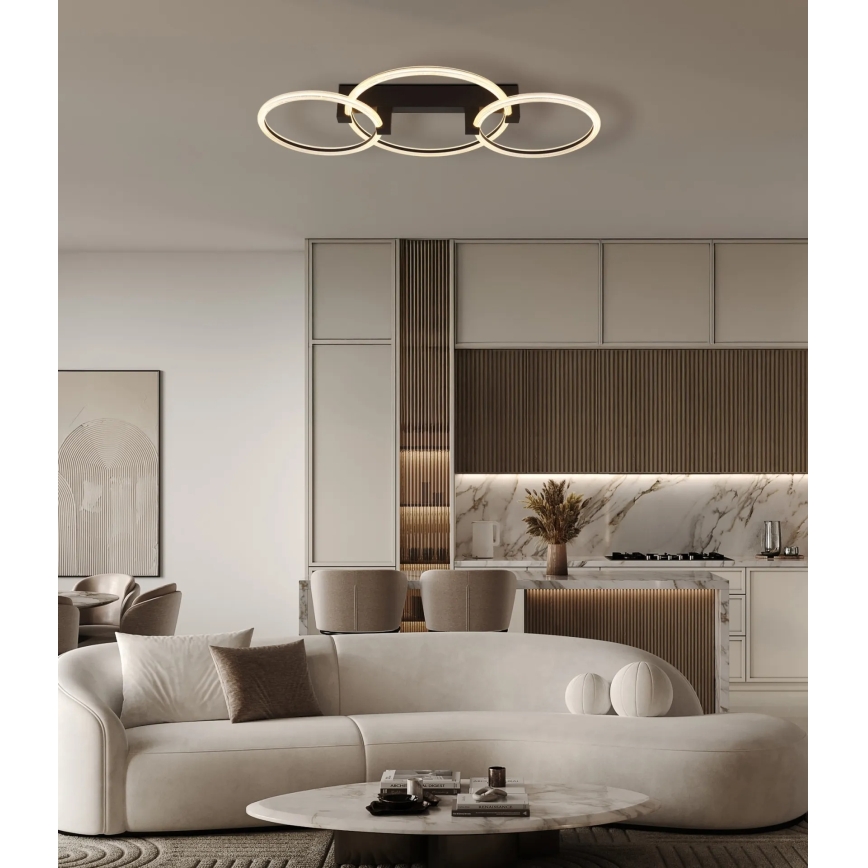 Globo - Lampada da soffitto a LED/40W/230V 3000K 76,1x38 cm nera
