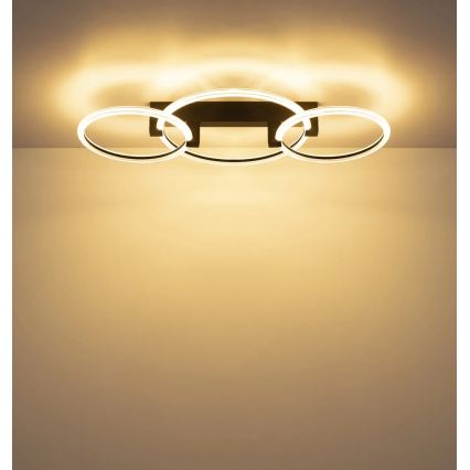 Globo - Lampada da soffitto a LED/40W/230V 3000K 76,1x38 cm nera