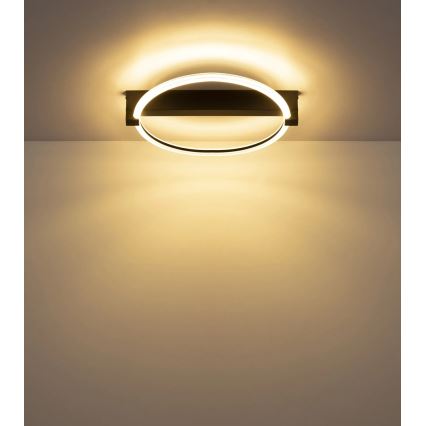 Globo - Plafoniera LED/15W/230V 3000K 41,4x38 cm nera