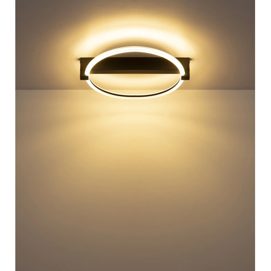Globo - Plafoniera LED/15W/230V 3000K 41,4x38 cm nera