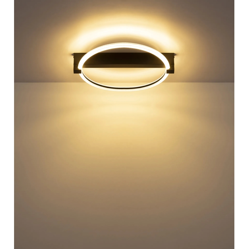 Globo - Plafoniera LED/15W/230V 3000K 41,5x38 cm nera