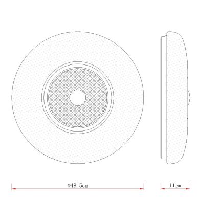 Globo - Plafoniera LED/36W/230V 2700/4000/6000K diam. 48,5 cm bianca