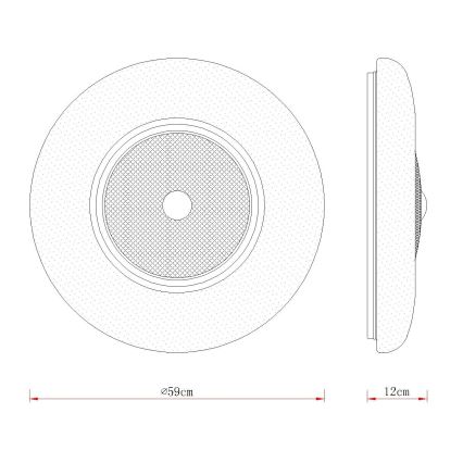 Globo - Plafoniera LED/48W/230V 2700/4000/6000K Ø 59 cm bianca