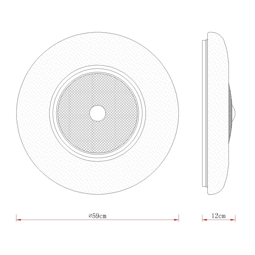 Globo - Plafoniera LED/48W/230V 2700/4000/6000K Ø 59 cm bianca