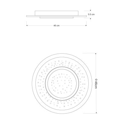 Globo - Plafoniera LED dimmerabile LED/44W/230V 2700-6000K + tc