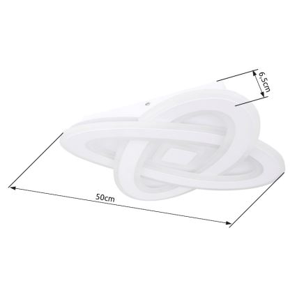 Globo - Plafoniera LED dimmerabile LED/36W/230V 3000-6000K diametro 50 cm bianco + telecomando