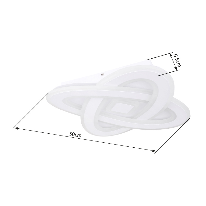 Globo - Plafoniera LED dimmerabile LED/36W/230V 3000-6000K diametro 50 cm bianco + telecomando