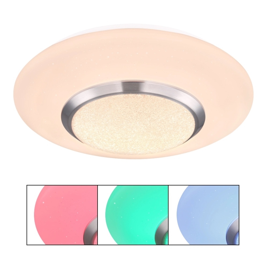 Globo - Plafoniera da soffitto dimmerabile LED RGBW, 18W, 230V, 3000K, Ø 34 cm
