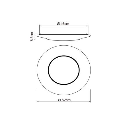 Globo - Plafoniera LED LED/24W/230V 3000/4500/6500K